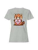 Adorable Red Panda Valentine's Design Women's T-shirt