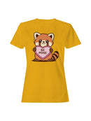 Adorable Red Panda Valentine's Design Women's T-shirt