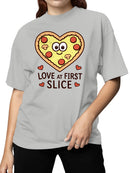 Heart Pizza Love at First Slice Women's T-shirt