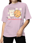 Cookie and Milk Love Message Women's T-shirt