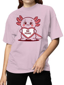 Cute Axolotl Valentine Art Women's T-shirt
