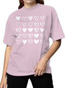 Hand-Drawn Heart Patterns Set Women's T-shirt