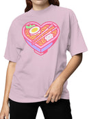 Heart-Shaped Ramen Delight Women's T-shirt