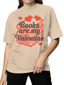 Books Are My Valentine Design Women's T-shirt