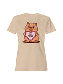 Adorable Wombat Valentine Design Women's T-shirt