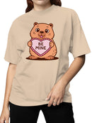 Adorable Wombat Valentine Design Women's T-shirt