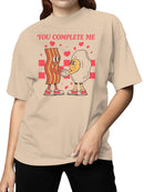 You Complete Me: Bacon & Coffee Love Women's T-shirt
