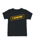 I Know Things Menswear Parody Youth's T-shirt
