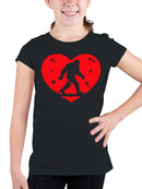 Sasquatch Valentine Heartbeat Youth's T-shirt