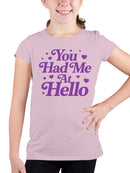 Romantic Purple Love Design Youth's T-shirt