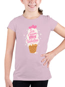 Ice Cream is My Valentine Sweetheart Youth's T-shirt