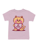 Adorable Cat Holding Be Mine Heart Youth's T-shirt