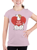 My Dog Is My Valentine Design Youth's T-shirt