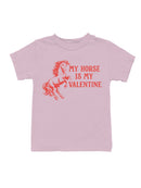 My Horse is My Valentine Charm Youth's T-shirt