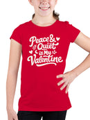 Peace & Quiet Valentine Art Youth's T-shirt