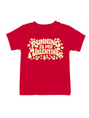 Running is My Valentine Design Youth's T-shirt