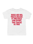 Low Effort Roses Are Red Poem Youth's T-shirt