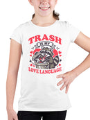 Raccoon Love Language Humor Design Youth's T-shirt
