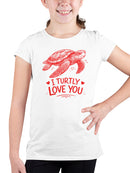 Turtle Love: I Turtly Love You Youth's T-shirt