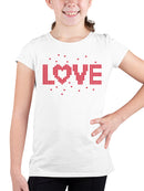 Heart Pattern "LOVE" Design Youth's T-shirt