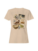 Officially Licensed WILDERKIND Enchanted Forest Collage Art Women's T-shirt