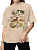 Officially Licensed WILDERKIND Enchanted Forest Collage Art Women's T-shirt