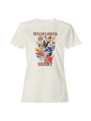 WILDERKIND Wildflower Heart Vintage Floral Art Women's T-shirt