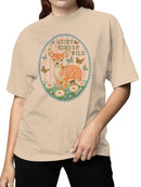 Officially Licensed WILDERKIND Quiet Kind of Wild Deer Design Women's T-shirt