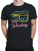Whiskey Neon Ice Cube Design Men's T-shirt