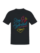 Wine Hydration Neon Sign Art Men's T-shirt