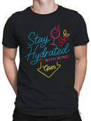 Wine Hydration Neon Sign Art Men's T-shirt