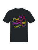 Rum Before Reality Neon Art Men's T-shirt