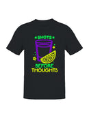 Shots Before Thoughts Neon Art Men's T-shirt