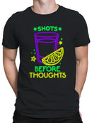 Shots Before Thoughts Neon Art Men's T-shirt