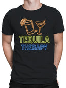 Neon Tequila Therapy Sign Men's T-shirt