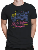 Shots Before Thoughts Neon Design Men's T-shirt
