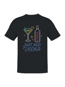 Just Add Vodka Neon Art Men's T-shirt