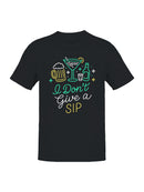 I Don’t Give a Sip Neon Design Men's T-shirt