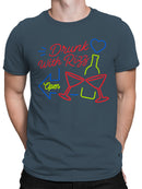 Neon Drunk with Rizz Sign Men's T-shirt