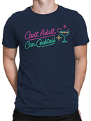 Can't Adult, Can Cocktail Neon Art Men's T-shirt