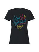 Wine Hydration Neon Sign Art Women's T-shirt