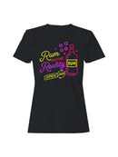 Rum Before Reality Neon Art Women's T-shirt