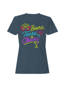 Beers, Tears & Cheers Neon Art Women's T-shirt