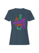 Vodka Vibes Neon Bar Sign Women's T-shirt