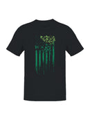 Officially Licensed St. Patrick's Day Shamrock Americana Design Men's T-shirt