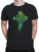 Officially Licensed St. Patrick's Day Celtic Knot Cross Art Men's T-shirt