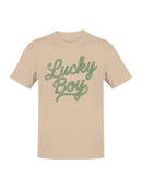 Officially Licensed St. Patrick's Day Lucky Boy Rope Script Design Men's T-shirt