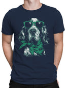 Officially Licensed St. Patrick's Day Cool Dog in Shades Art Men's T-shirt