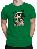Officially Licensed St. Patrick's Day Cool Golden Retriever Shades Men's T-shirt
