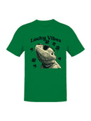 Officially Licensed St. Patrick's Day Cool Lizard Lucky Vibes Design Men's T-shirt